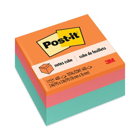 Post-It Original Cubes, 3 x 3, Aqua Wave, 470-Sheet 2056-FP